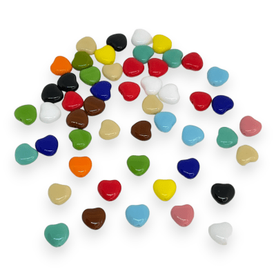 Pasador corazón multicolor / 5 uds