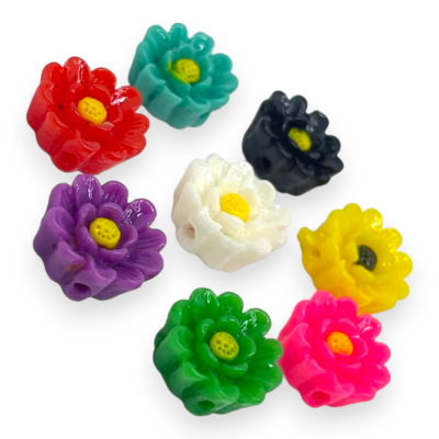 Cuenta pasadora flor margarita colores surtidos / 8 uds