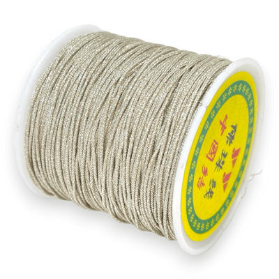 Hilo chino nylon trenzado metalizado 1 mm / metro