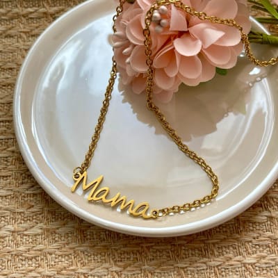 Collar de acero palabra mamá / unidad