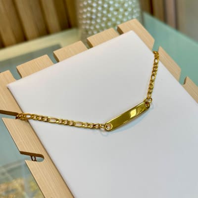 Pulsera tipo esclava con placa acero / unidad