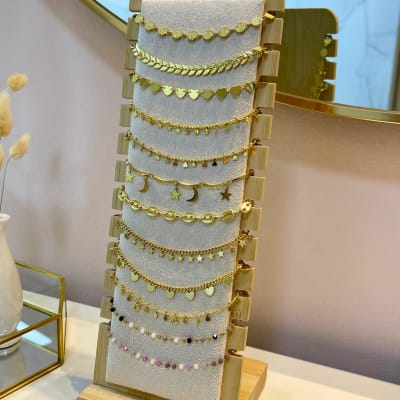 Collar choker dorado surtido VTE / unidad
