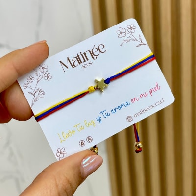 Pulsera tricolor venezuela estrella ajustable VTE / unidad