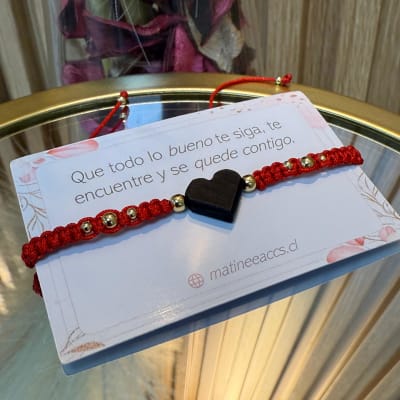Pulsera hilito rojo con azabache de protección / unidad