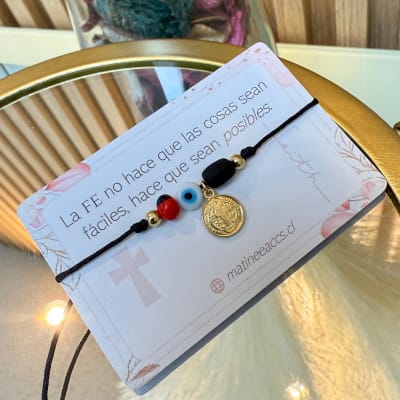 Pulsera hilito protección ajustable San Benito / unidad