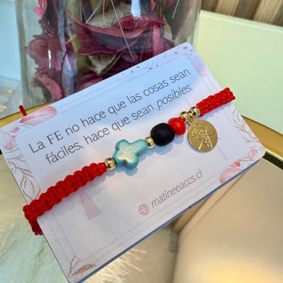 Pulsera hilito rojo protección con azabache José Gregorio / unidad