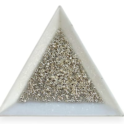 Grapas escalachin aprietes cilíndrica 1.5 mm baño de plata / gramo