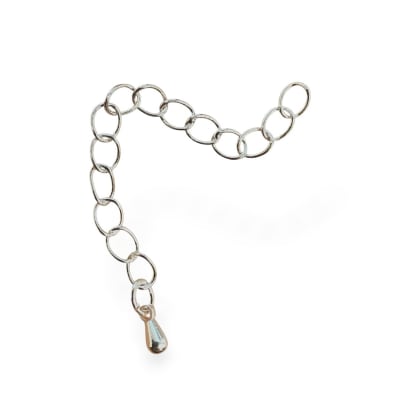 Cadena extensión alargador 5 cm baño de plata / unidad