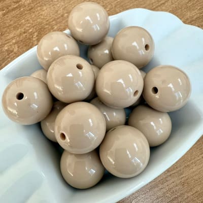 Cuentas redondas de acrílico grande 18 mm / 20 uds