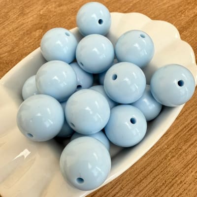 Cuentas redondas de acrílico grande 18 mm / 20 uds