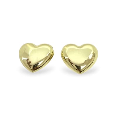 Dije pasador maxi corazón 40 mm baño de oro / unidad