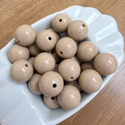 Cuentas redondas de acrílico grande 16 mm / 25 uds