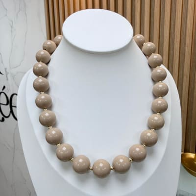 Collar cuentas de acrílico maximalista boho chic 16 mm / unidad