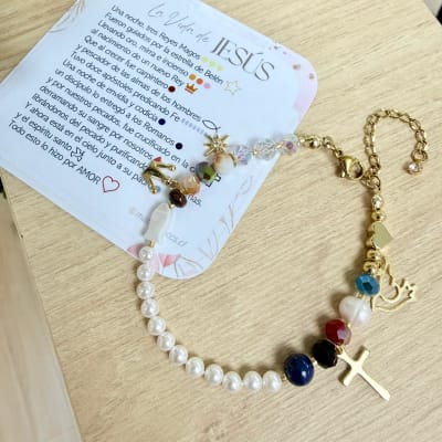 Pulsera con significado la vida de Jesús / unidad