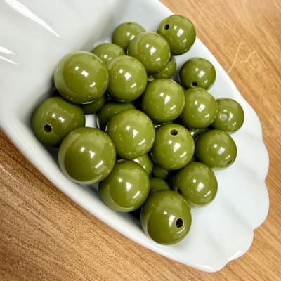 Cuentas redondas de acrílico grande 14 mm / 30 uds
