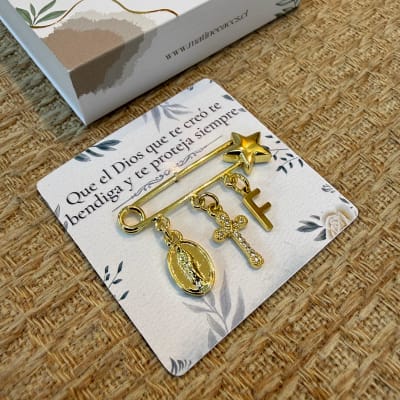 Broche de seguridad alpita protección bebé Virgen Inicial / unidad
