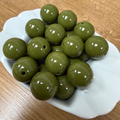 Cuentas redondas de acrílico grande 18 mm / 20 uds