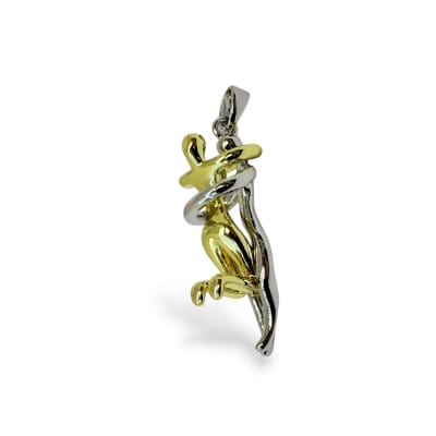 Dije colgante pareja abrazo 30 mm acero / unidad