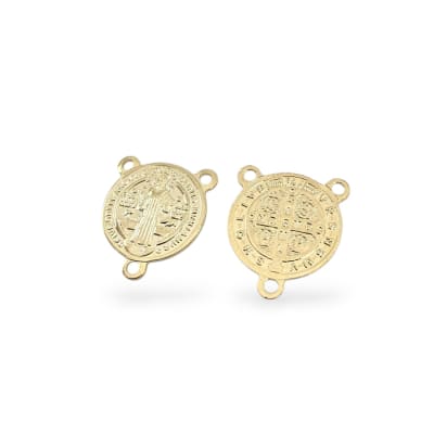 Dije vitela marieta San Benito 14 mm gold-filled / unidad