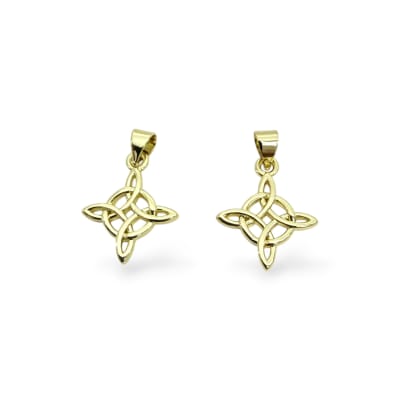 Dije colgante nudo de bruja 20x15 mm baño de oro / unidad