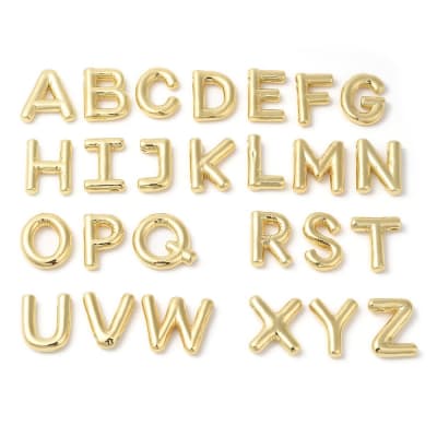 Maxi Letras globo pasadoras abecedario baño de oro / unidad