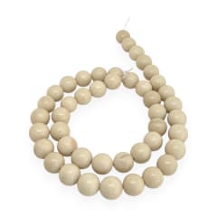 Sarta abalorios cuentas piedra fosil marfil / tira 0