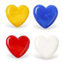 Pasador corazón 20 mm horizontal murano / unidad 0