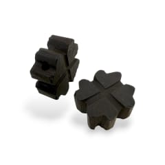 Dije pasador azabache trébol 10 a 12 mm / unidad 0