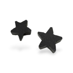Dije pasador azabache estrella 10 a 12 mm / unidad 0