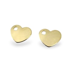 Dije colgante corazón 10 mm gold-filled / unidad 0