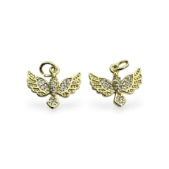 Dije colgante espíritu santo 15 mm zircón baño de oro / unidad 0