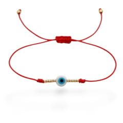 Pulsera ajustable hilito rojo ojo turco miyuki / unidad 0