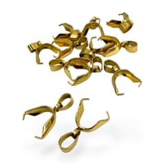 Porta dije valier 20 mm acero dorado / 12 uds 0