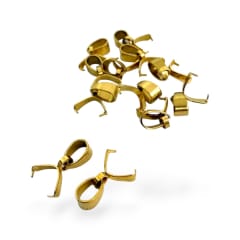 Porta dije valier 13 mm acero dorado / 12 uds 0
