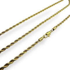 Cadena armada tourbillón larga gruesa 3 mm baño de oro / unidad 0