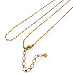 Cadena armada mini clip 4x2 mm con extensión baño oro / unidad 0