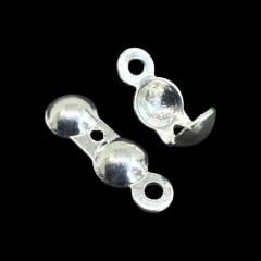 Tapa nudos 6 mm Baño de plata / gramo 0