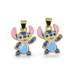 Dije colgante Stitch 15x18mm saludando / unidad 0
