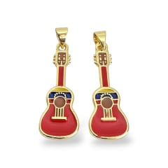 Dije colgante esmaltado cuatro venezuela rojo baño de oro / unidad 0