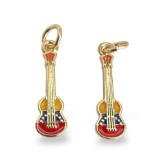 Dije colgante cuatro venezolano chico 15x5 mm baño de oro / unidad 0