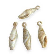 Dije pasador concha de mar caracol alargado acrílico / unidad 0