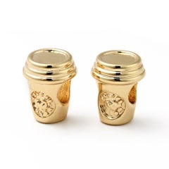 Pasador estilo europeo charm vaso 11.5 mm baño de oro / unidad 0