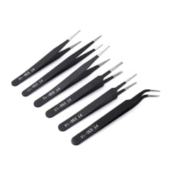Set de 6 pinzas hierro antiestáticas / set 0