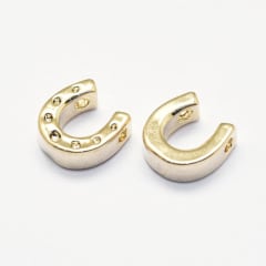 Pasador herradura amuleto 7 mm baño de oro / unidad 0