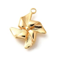 Dije colgante ventilador origami 15 mm baño oro / unidad 0