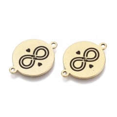 Dije conector pareja amor amistad infinito acero / unidad 0