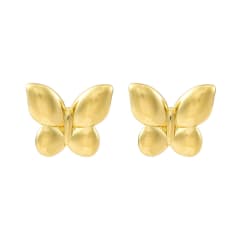 Aros topo topito mariposa 20 mm baño oro / par 0