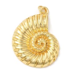 Maxi Dije colgante caracol terrestre 33.5 mm baño de oro / unidad 0