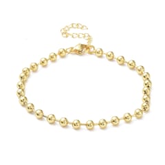 Pulsera minimalista balines chunky baño de oro / unidad 6