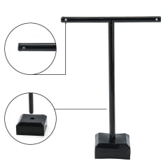 Exhibidor de aros zarcillos pendientes de acrílico negro / unidad 0